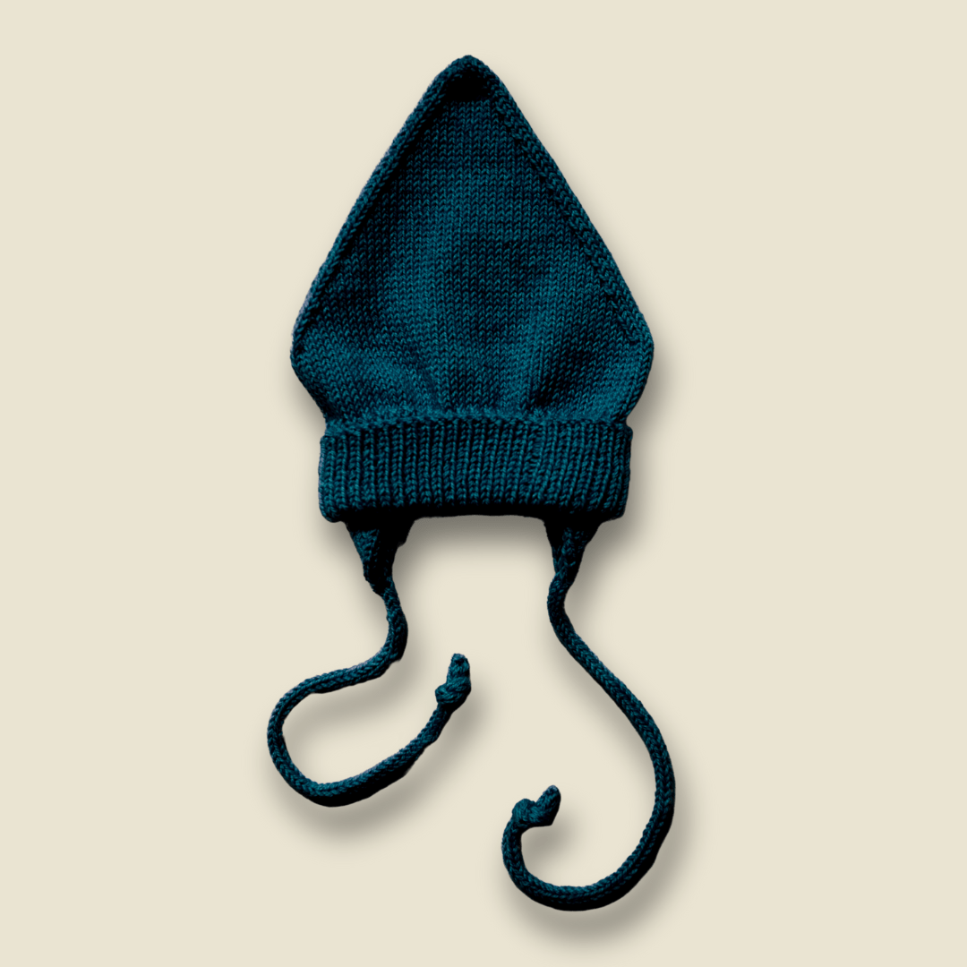 Collection of Tuque en laine de mérinos à cordons - 3-5 T - turquoise - Timininous in a gallery layout