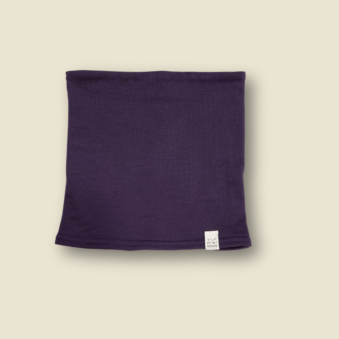 Merino wool neck warmer - Plum – Timininous